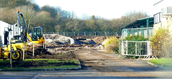 Preparation for new access road (looking towards where the new front of the school will be)